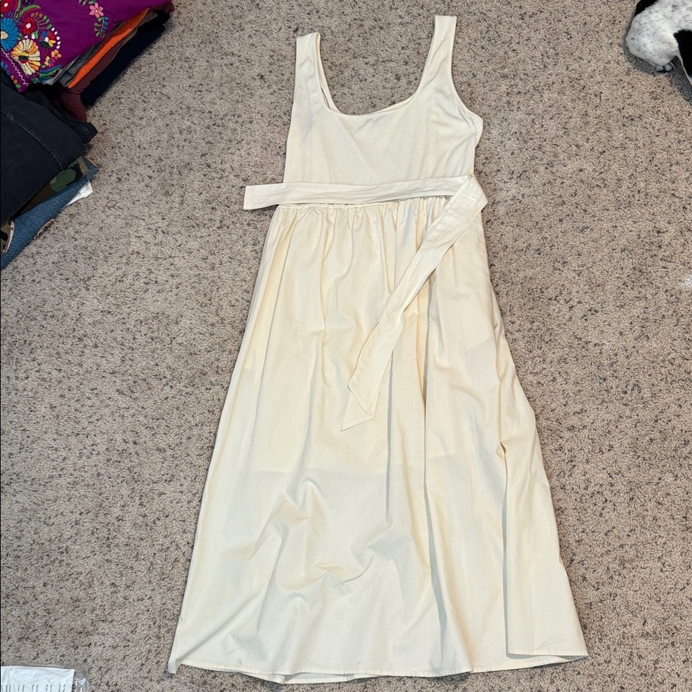 Who What Wear Cream Maxi Dress